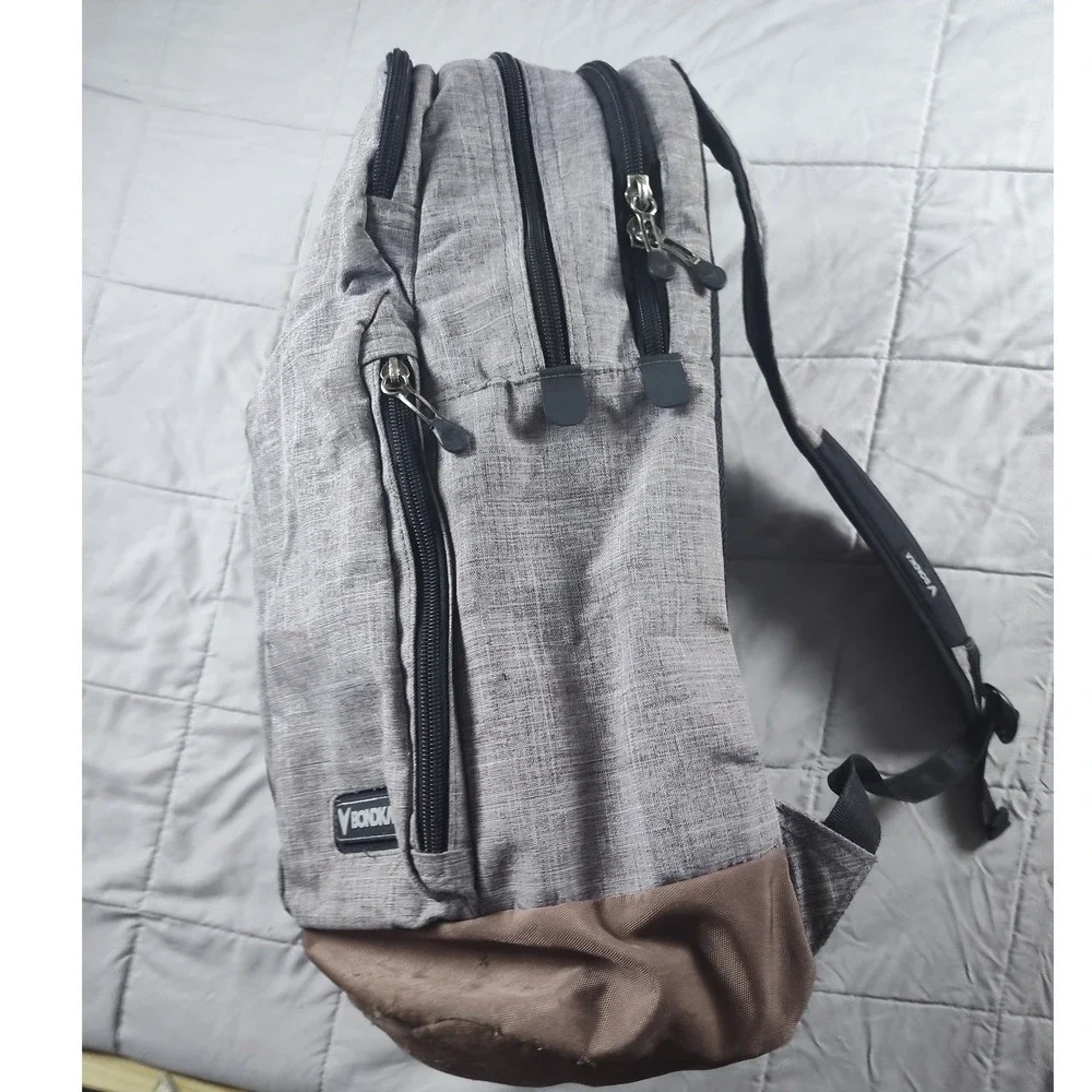 Bondka Backpack Unisex Large Grey Brown Good Multi-Compartment Commuter Bag